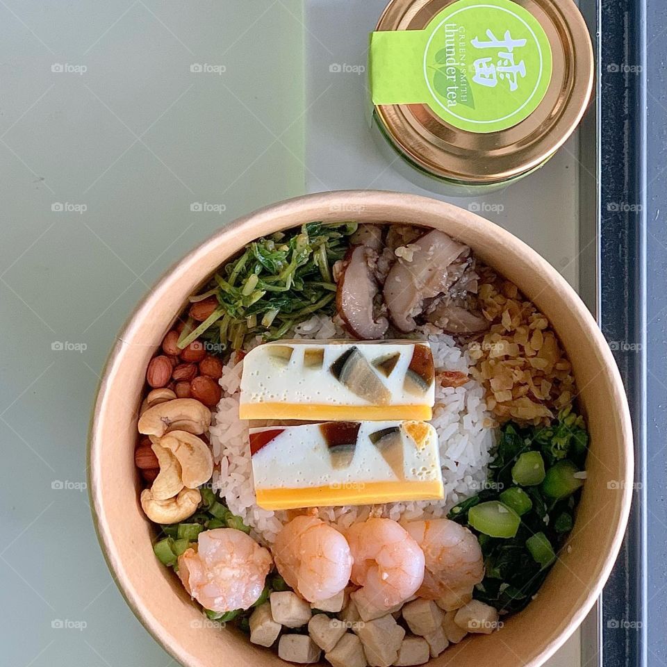 Leicha bowl meal Hakka cuisine