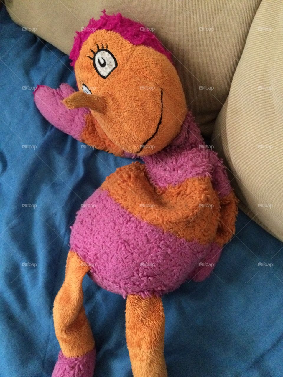 Well loved. My sons stuffed toy. He is well loved as you can see. He has had it for 3 years. 