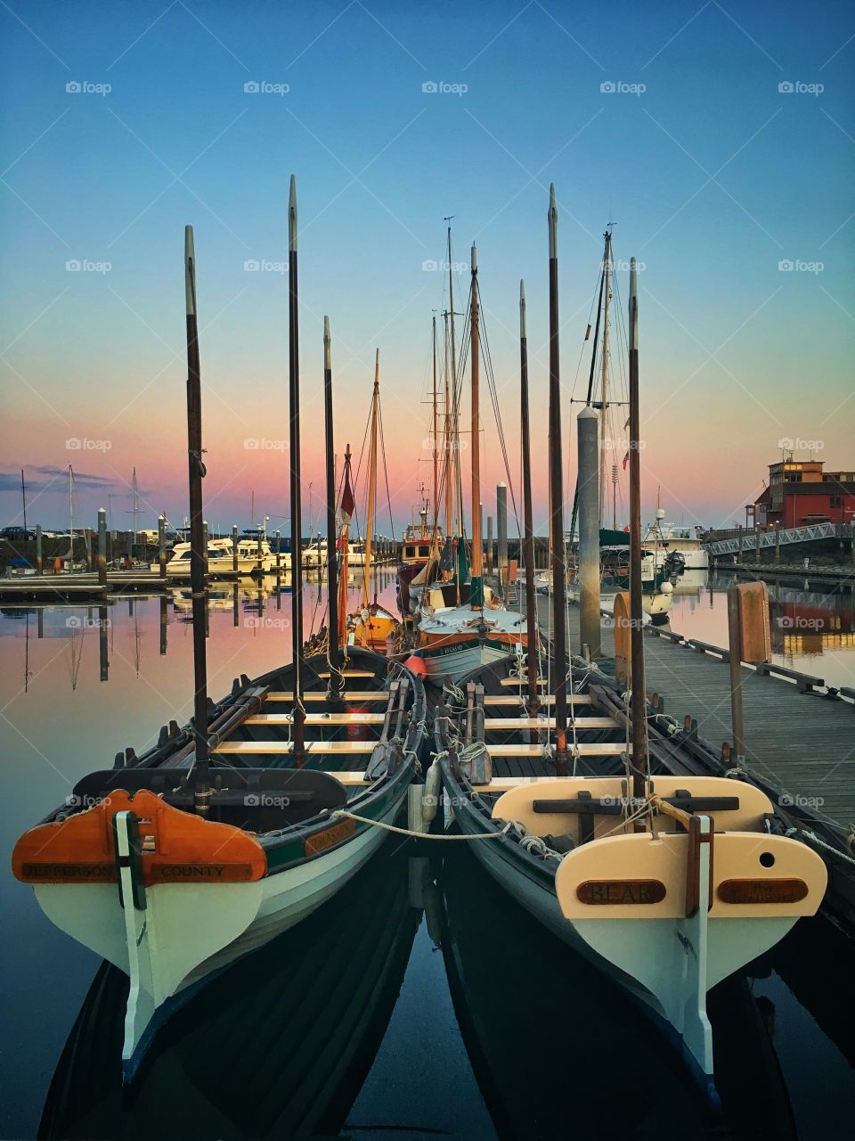 Pink Sunset over the Marina