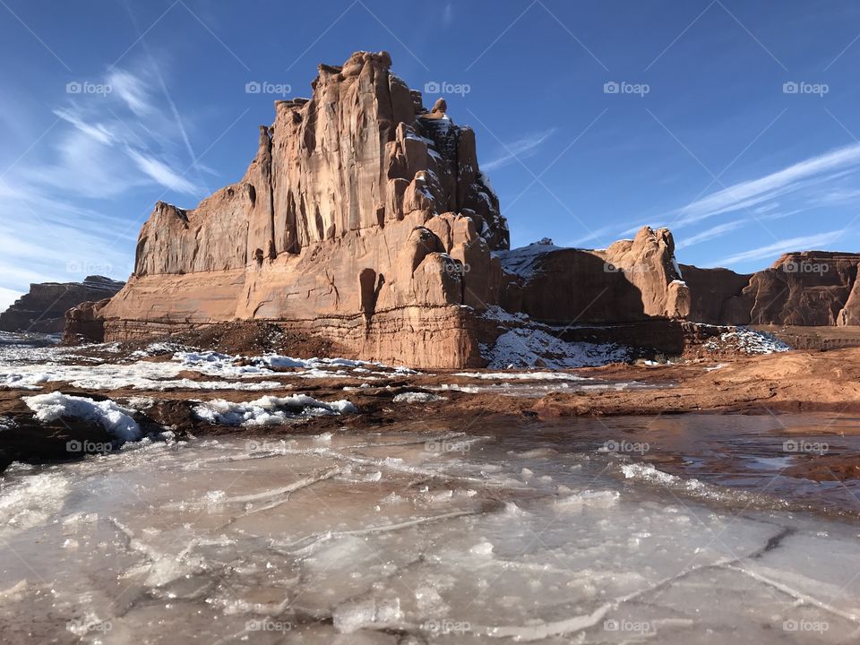 Arches National park winter time