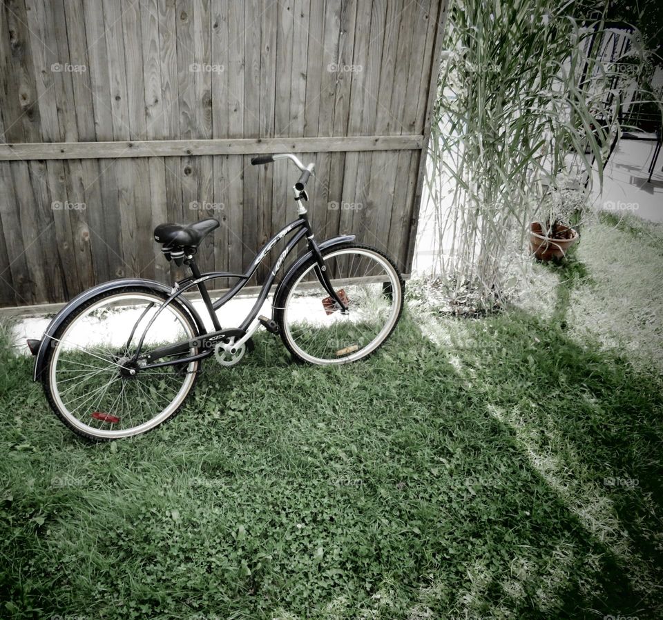 Bike in the back yard…