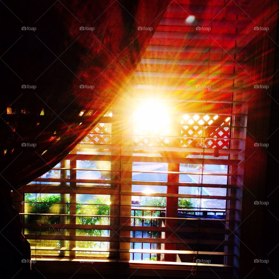 Sunset through Window