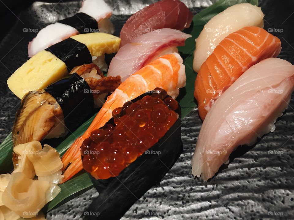 Fresh sushi set. Happy Friday guys.