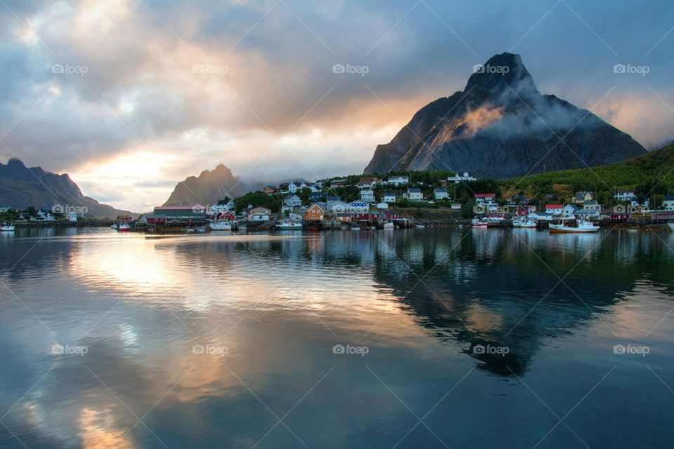 Sunrise in Reine Norway 