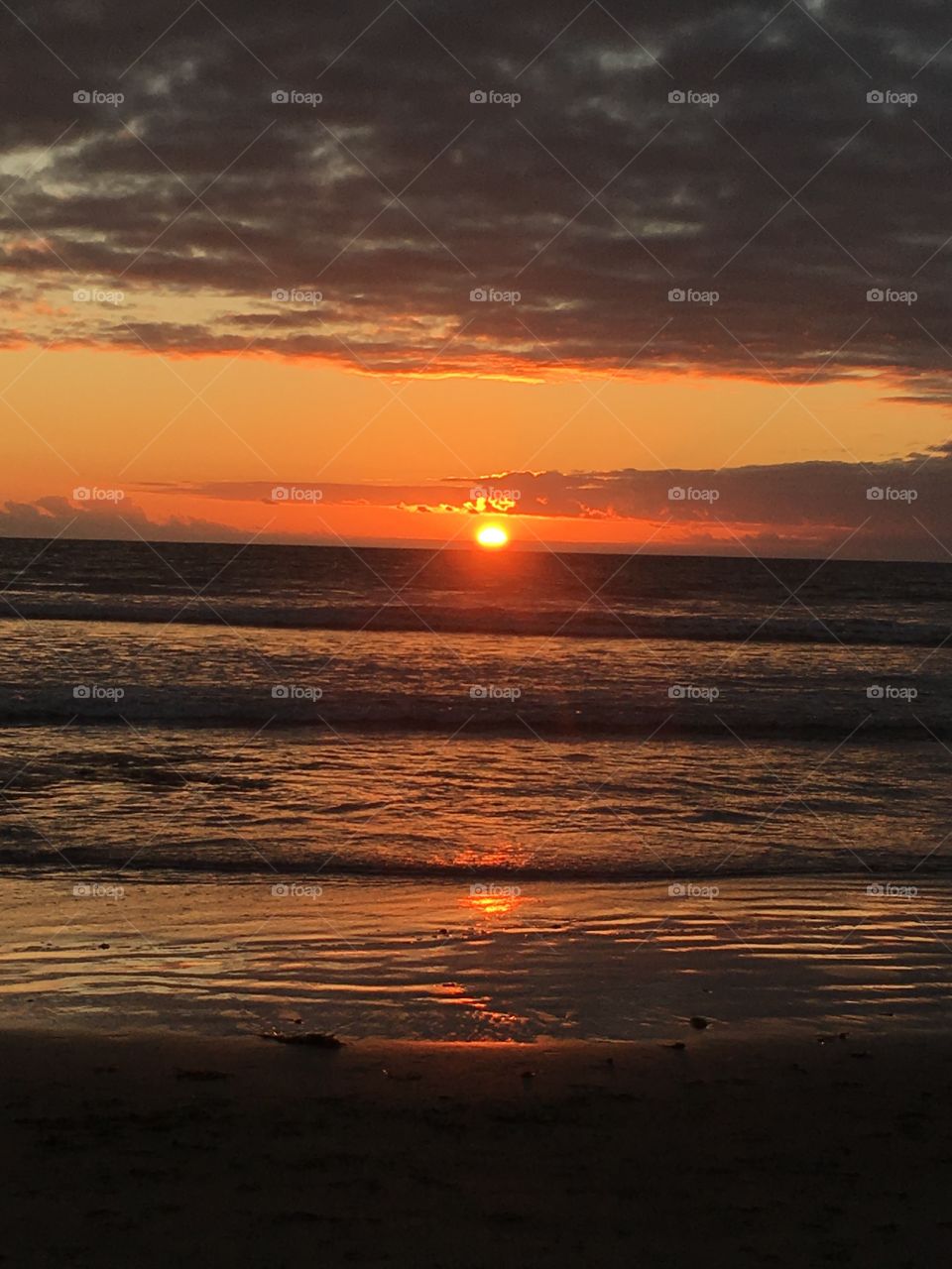 sunset on the ocean 
CA USA