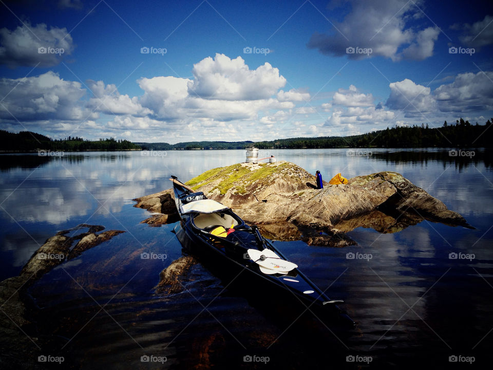 summer water lake kayak by aemolin