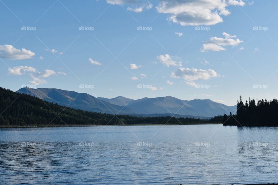 View across Grande Cache Lake 