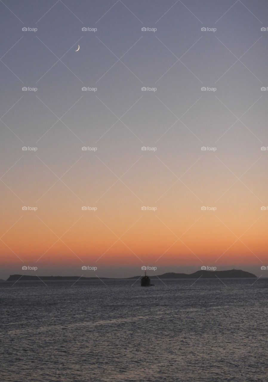 Moon sunset Ibiza