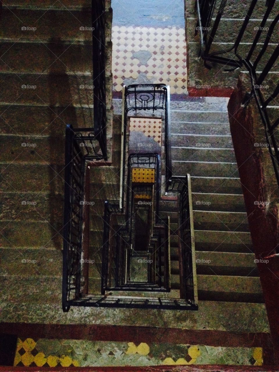 A creepy scary staircase in Russia 