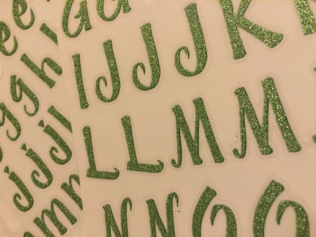 Glitter letters