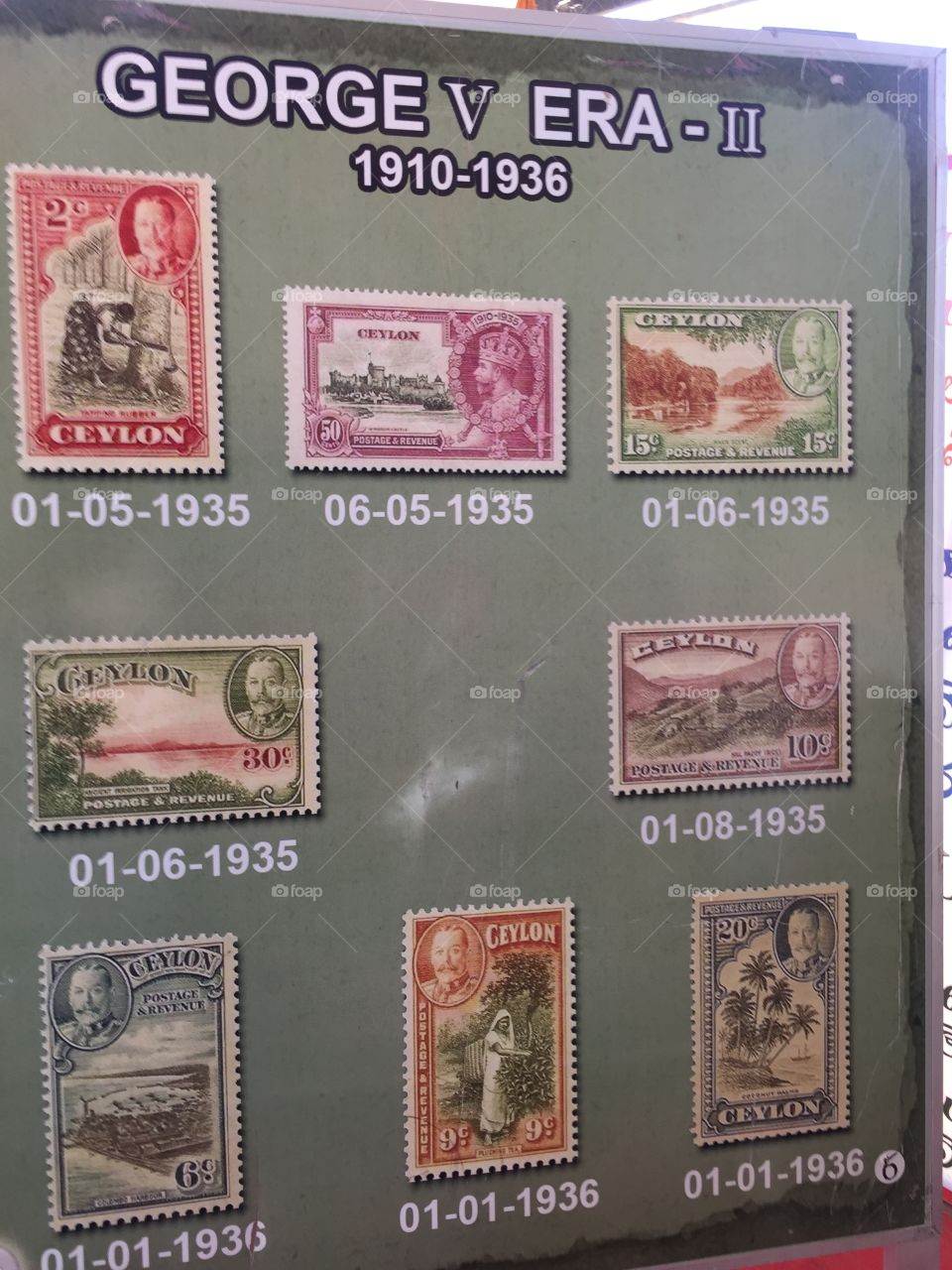 Ceylon ancient stamps 