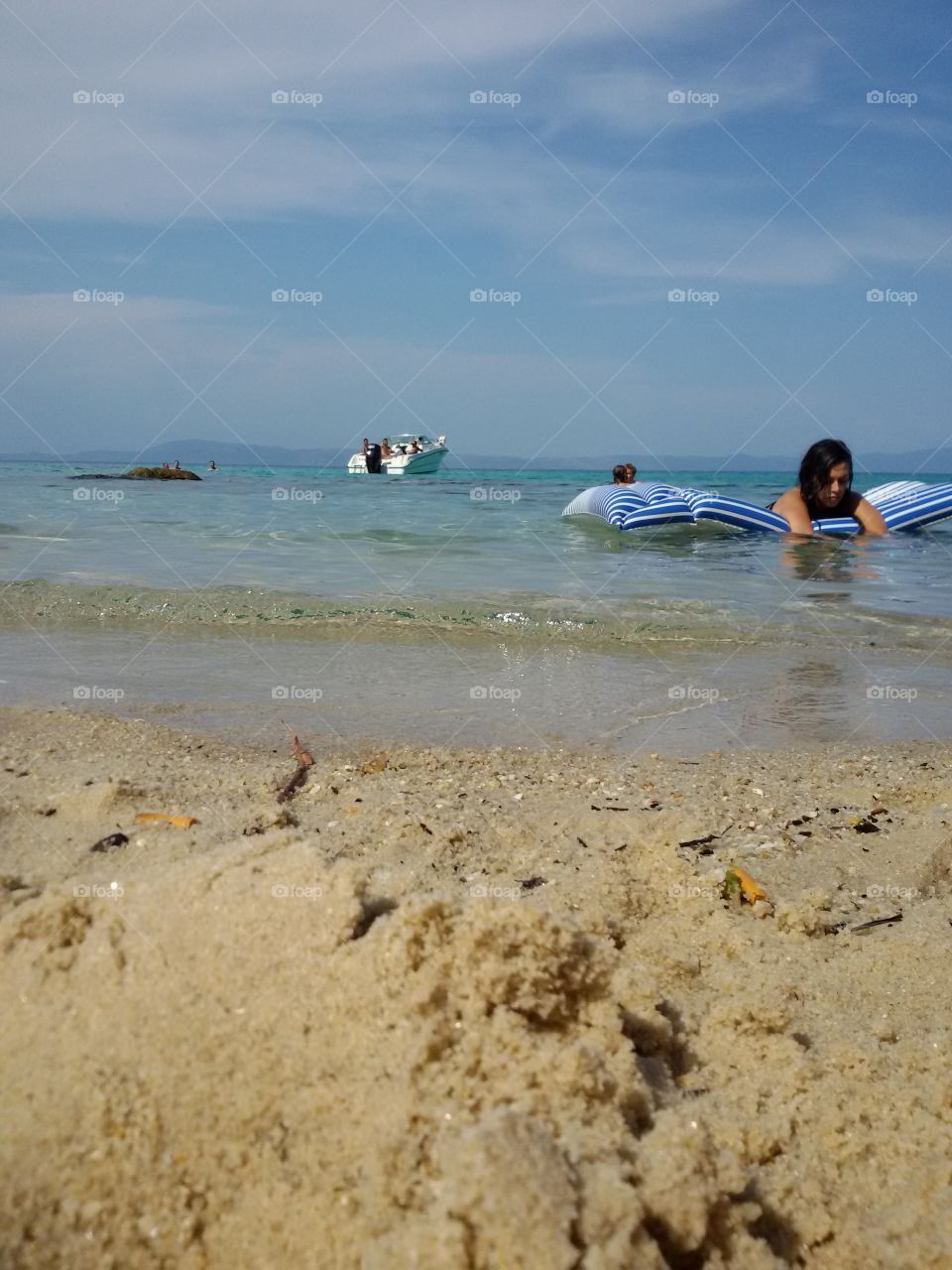 Water and sand on the beach