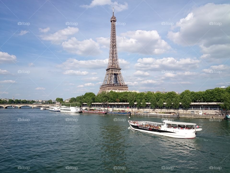 Paris, Eiffel Tower, Seine river