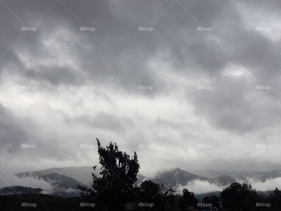 fog in the mountains