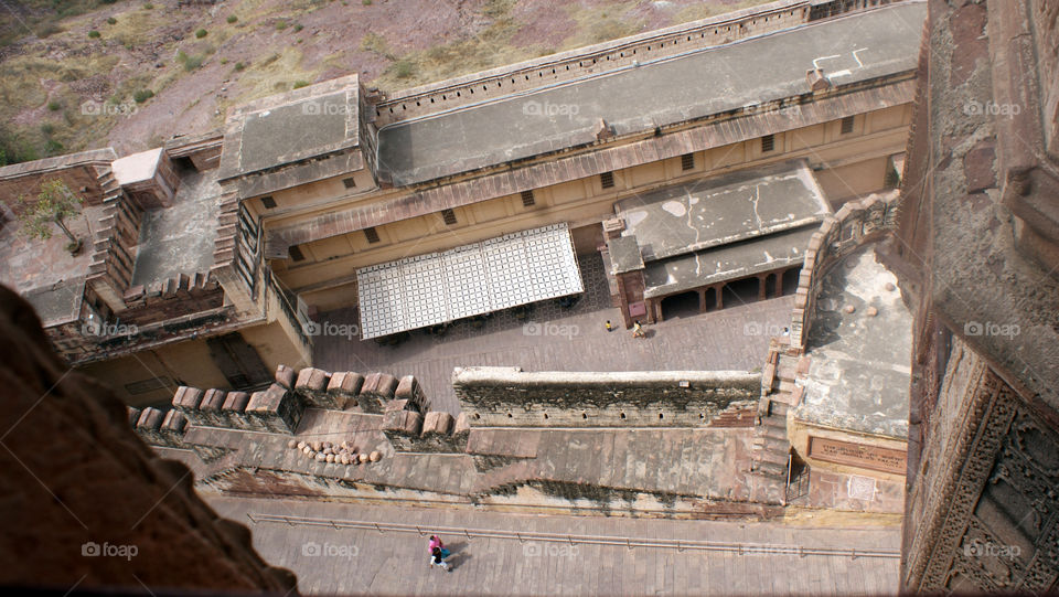 View from interior of Beautiful Jaisalmer Fort