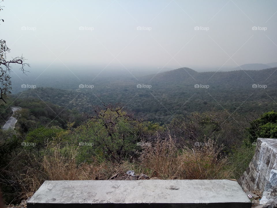 window view of mountain