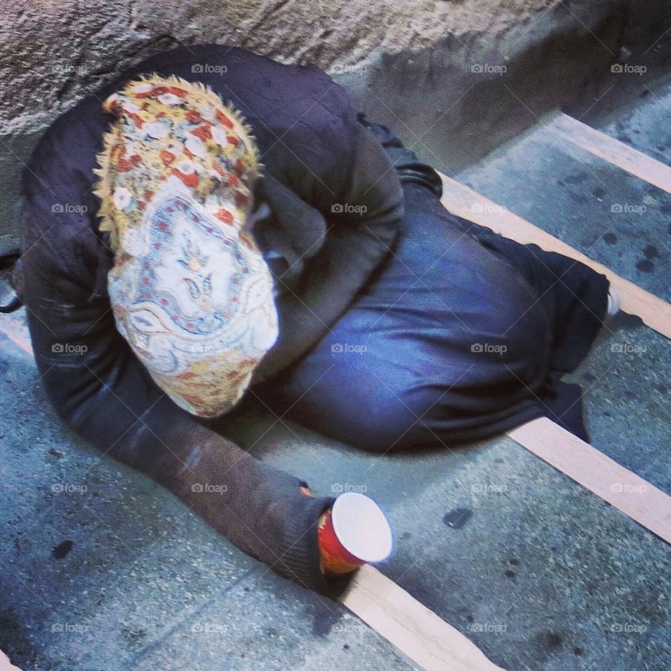 Beggar in Venice, Italy 