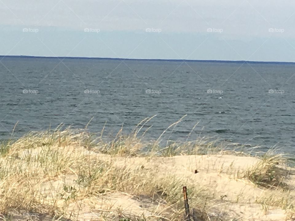 Beautiful sand dunes on the beach.