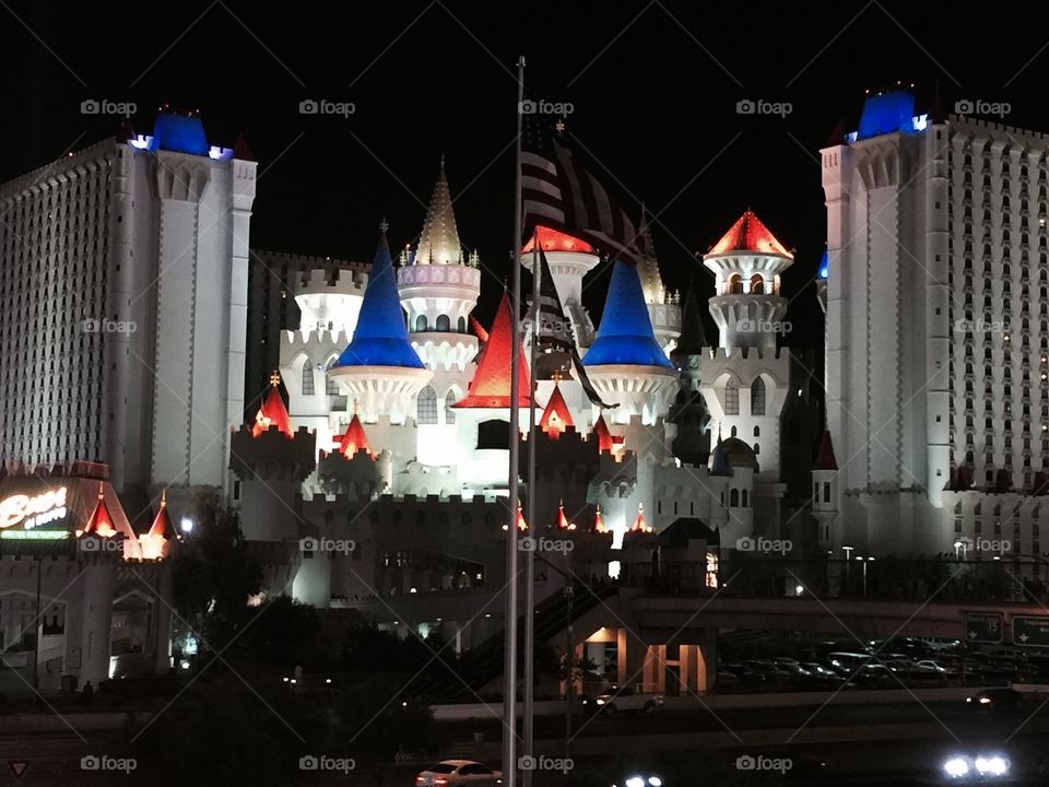 Castle. Beautiful castle on Las Vegas strip