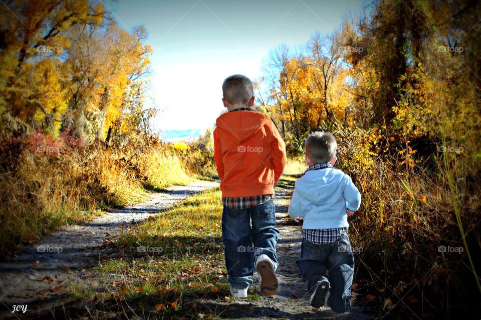 Brothers on a walk
