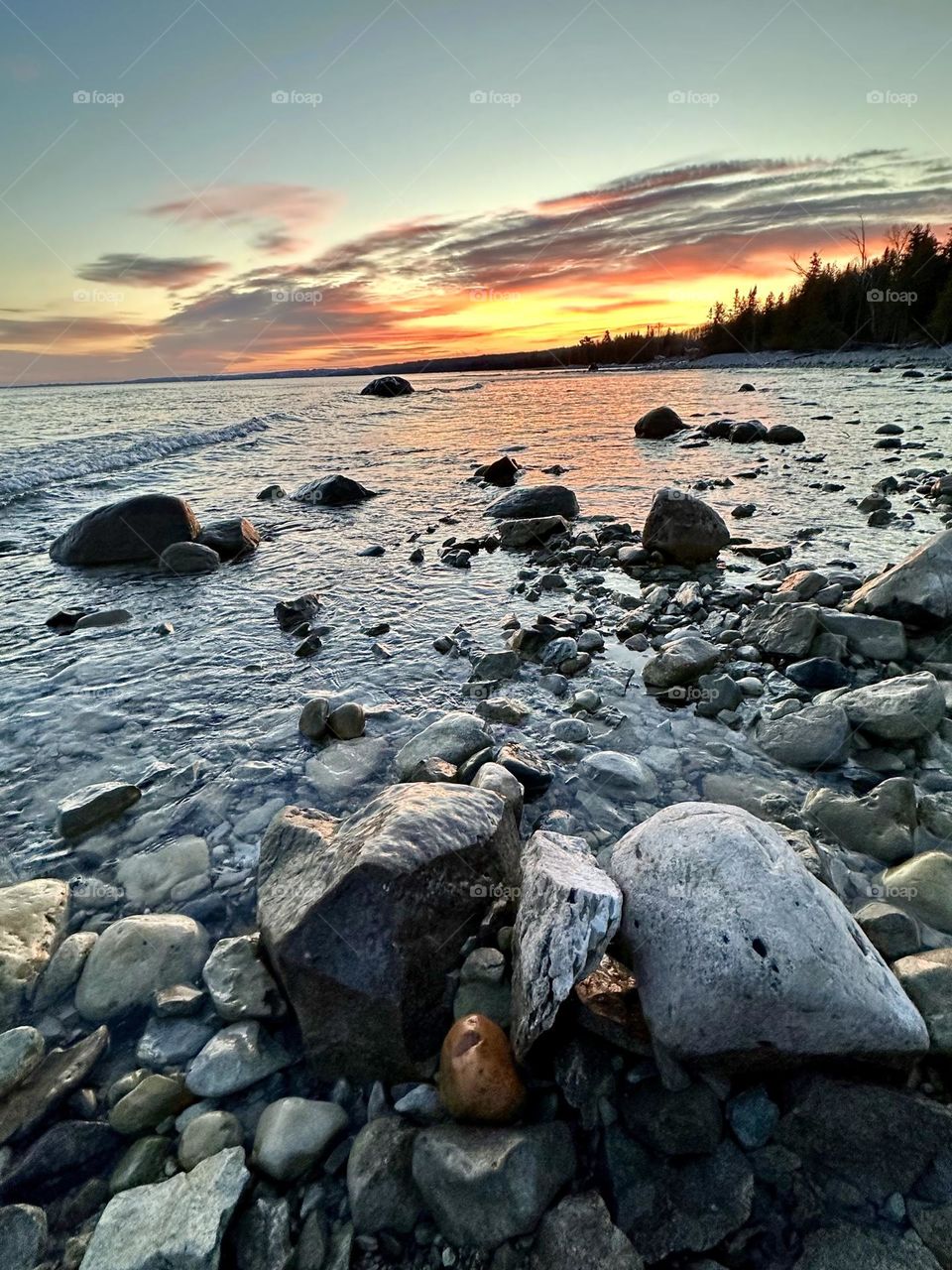Rocky Shores of Lake Michigan 