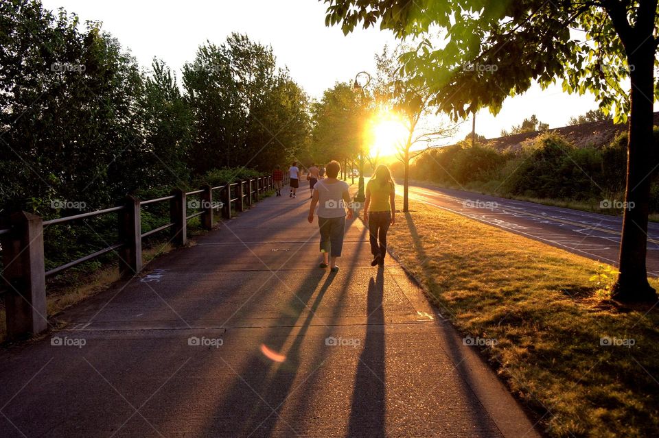 sundown in the city