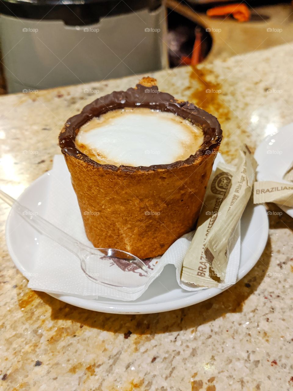 cappuccino cookie cup