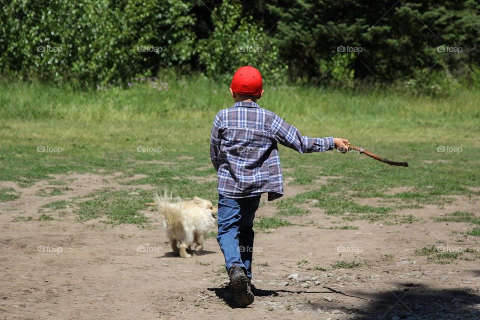 A boy and his dog 