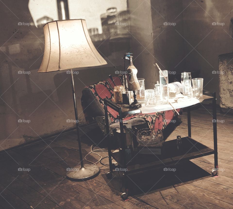 a shadow skyline, theater scenery