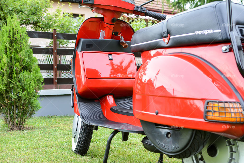 vintage italian vespa motorcycle