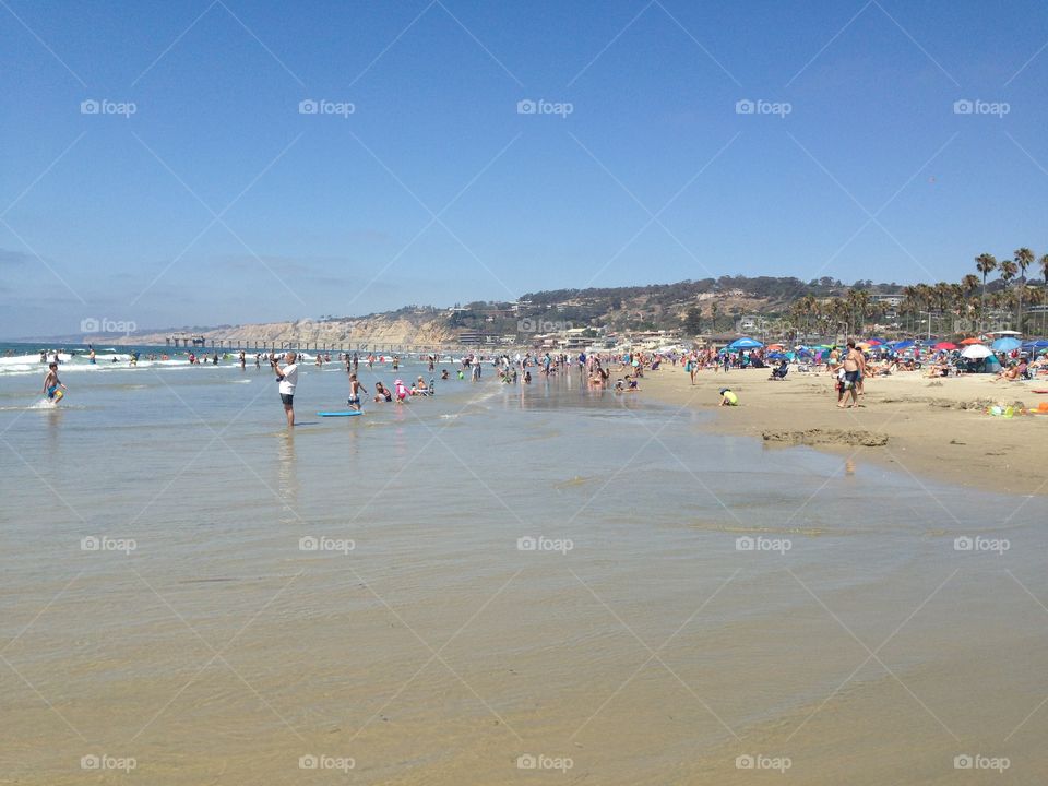 North side of La Jolla Shores Beach, La Jolla near San Diego, CA
