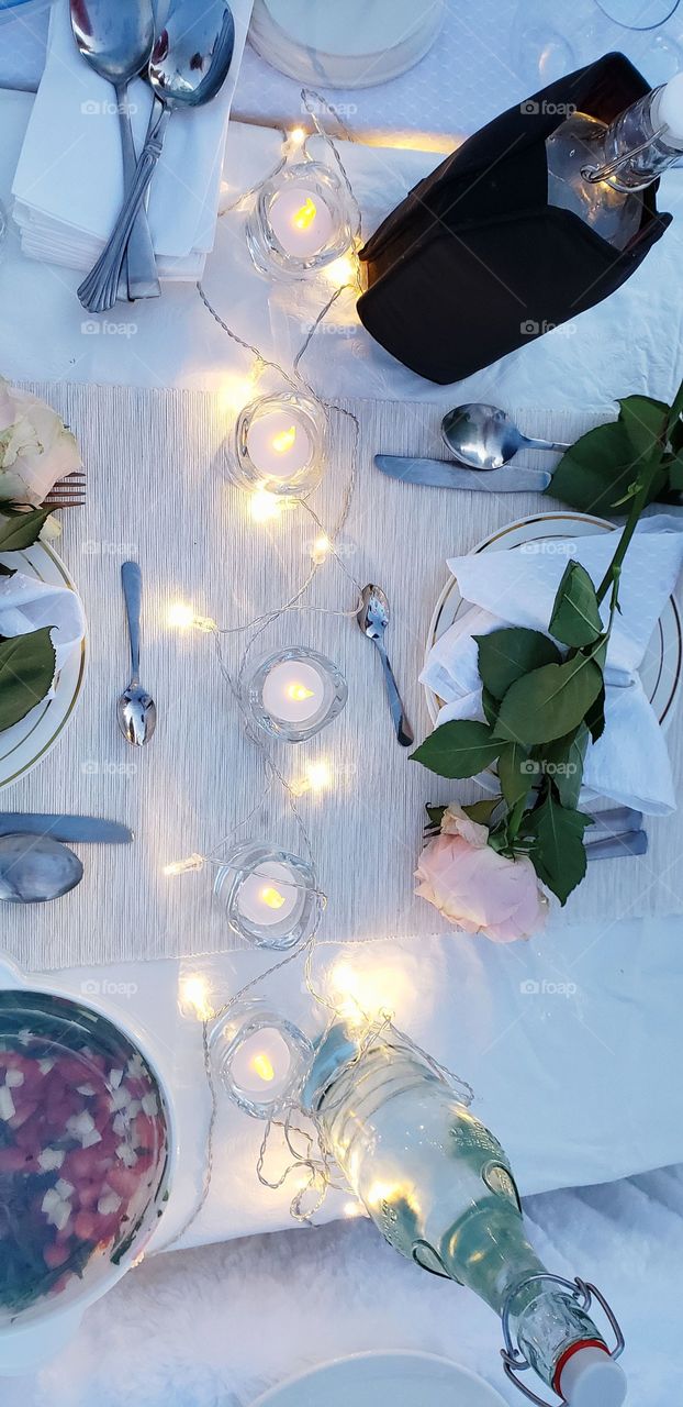 Lighted Dinner Table