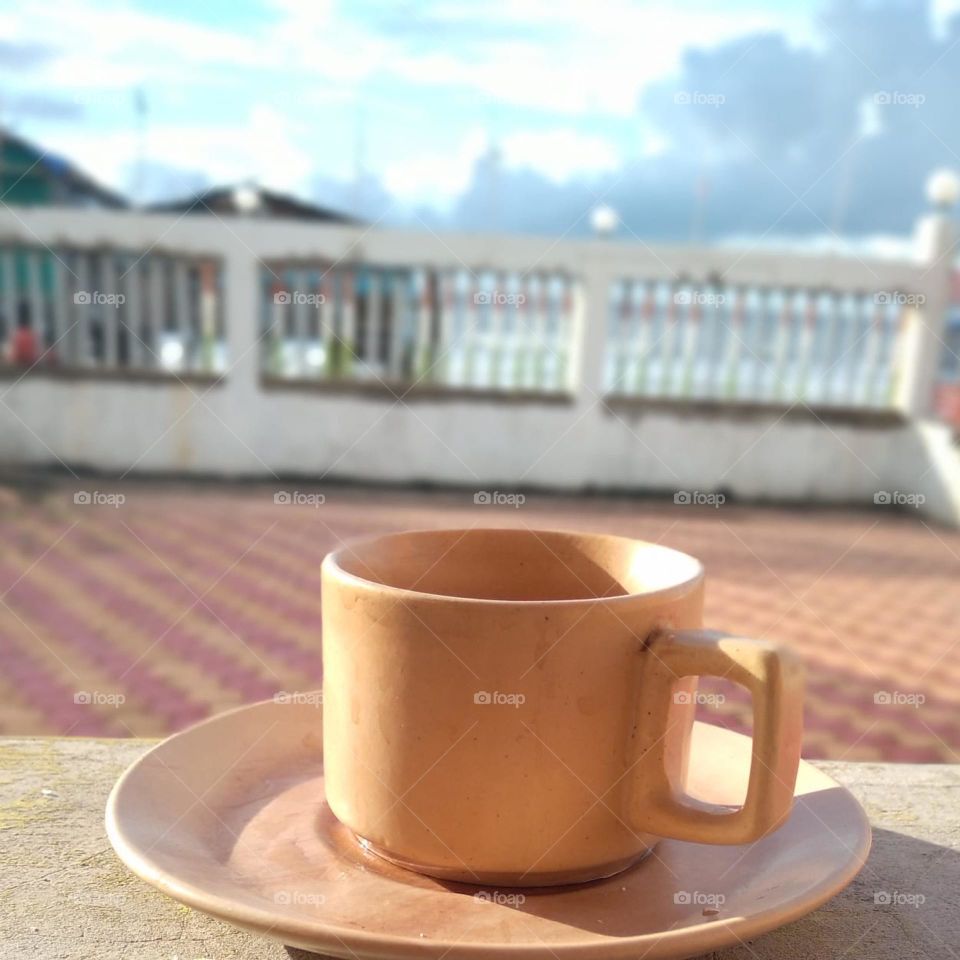 Tea infront of Sea Beach