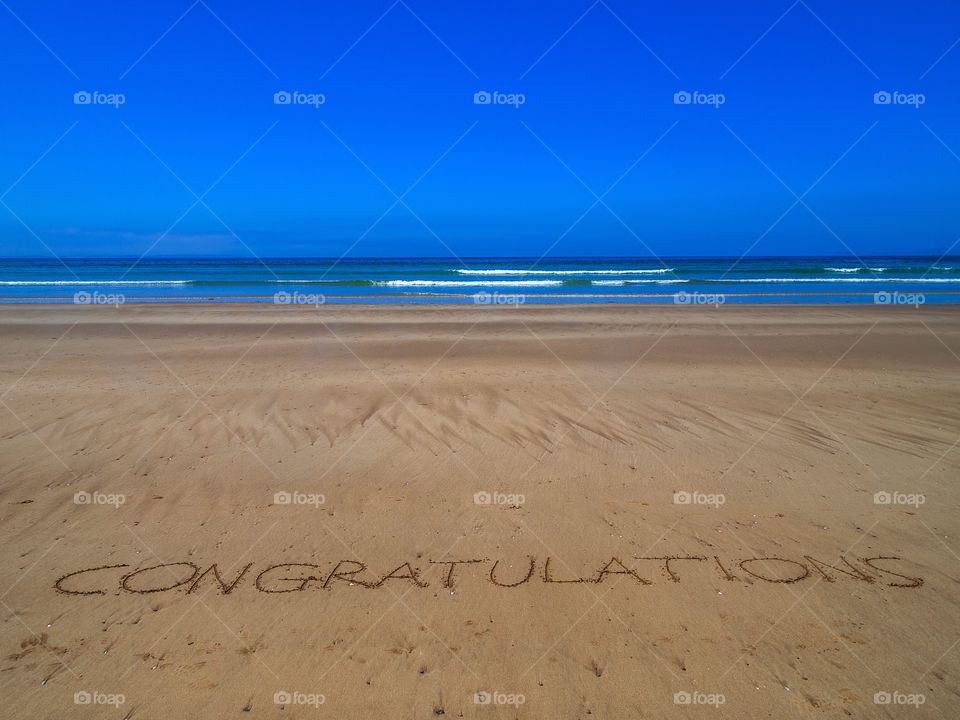 Congratulations beach writing 