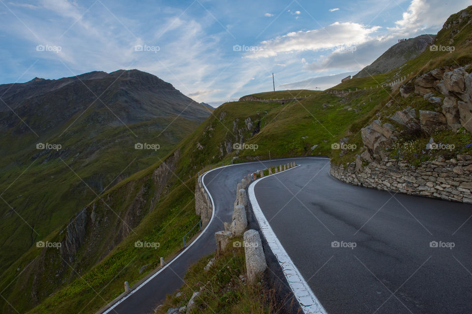 Curvy mountain road 