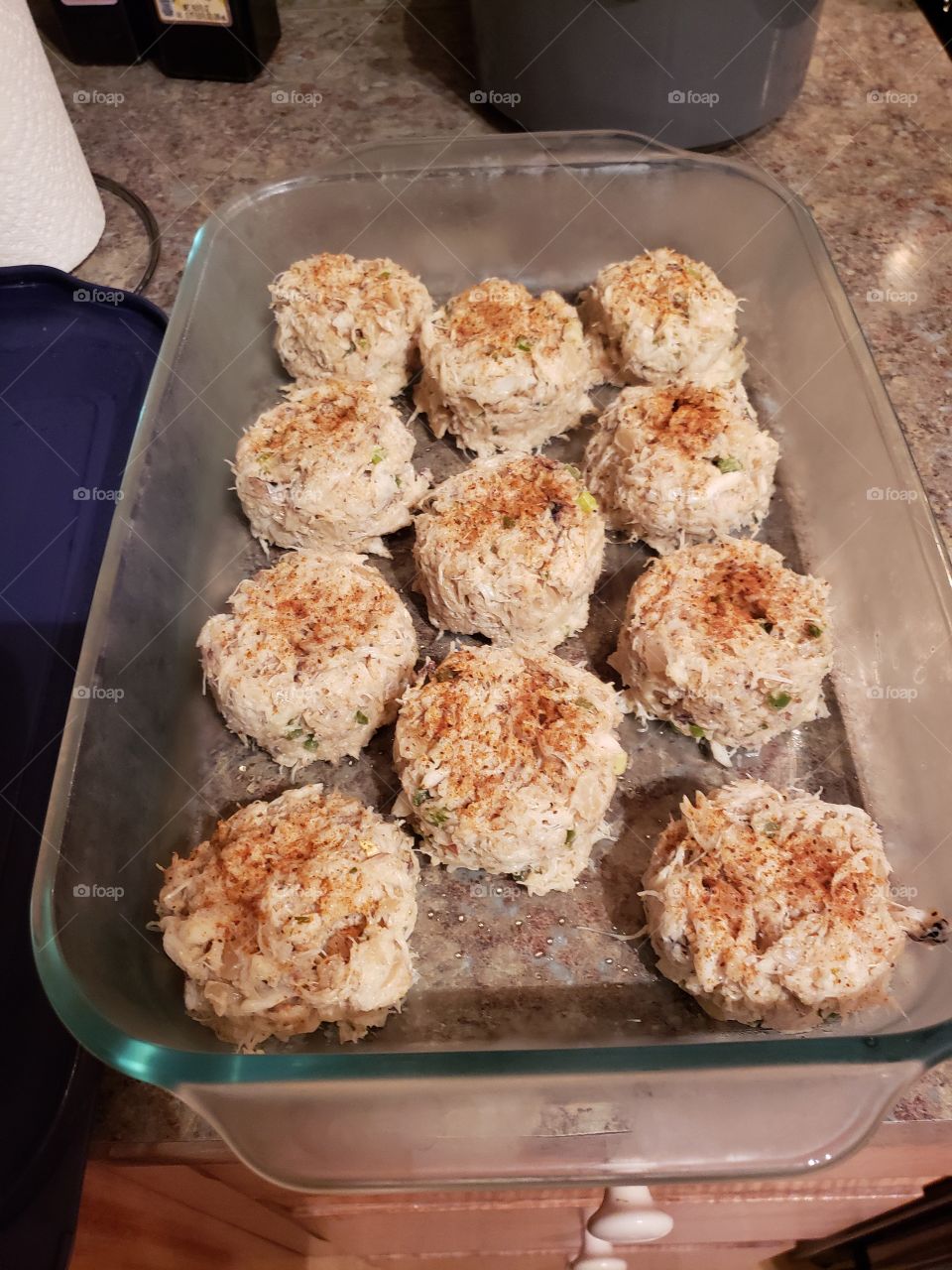 Homemade crab cakes