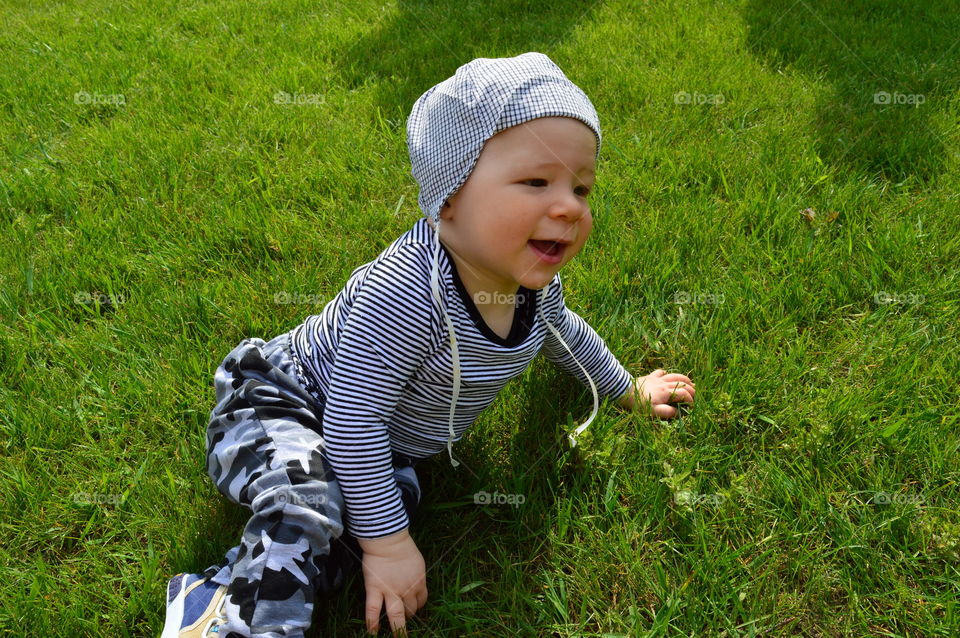 Boy in moro trousers