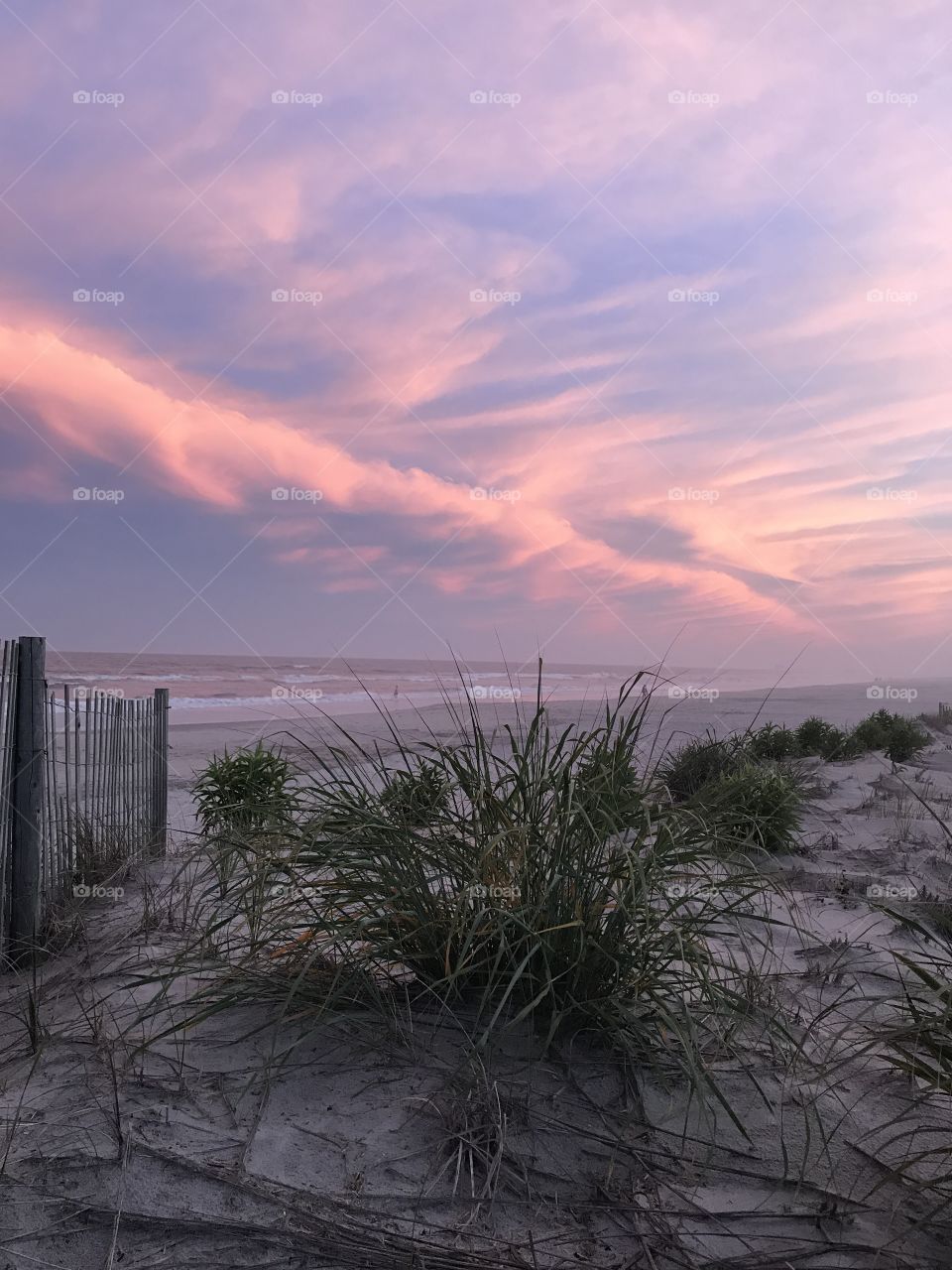 Vanilla sky sunset on the beach