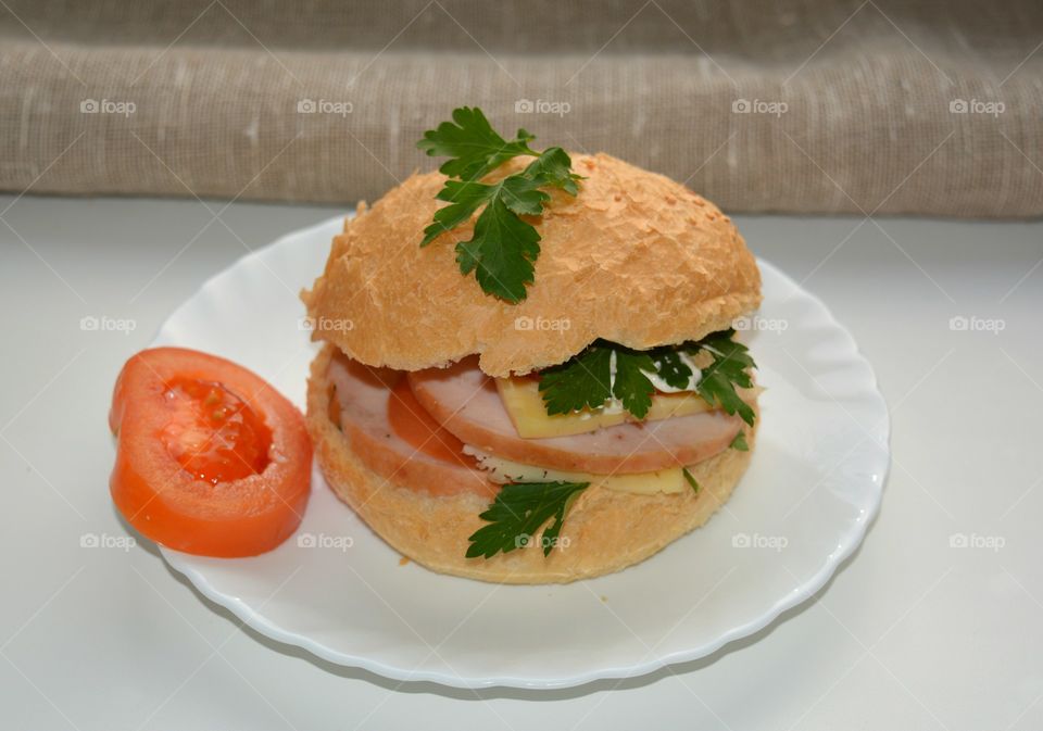 sandwiches handmade and tomato tasty food