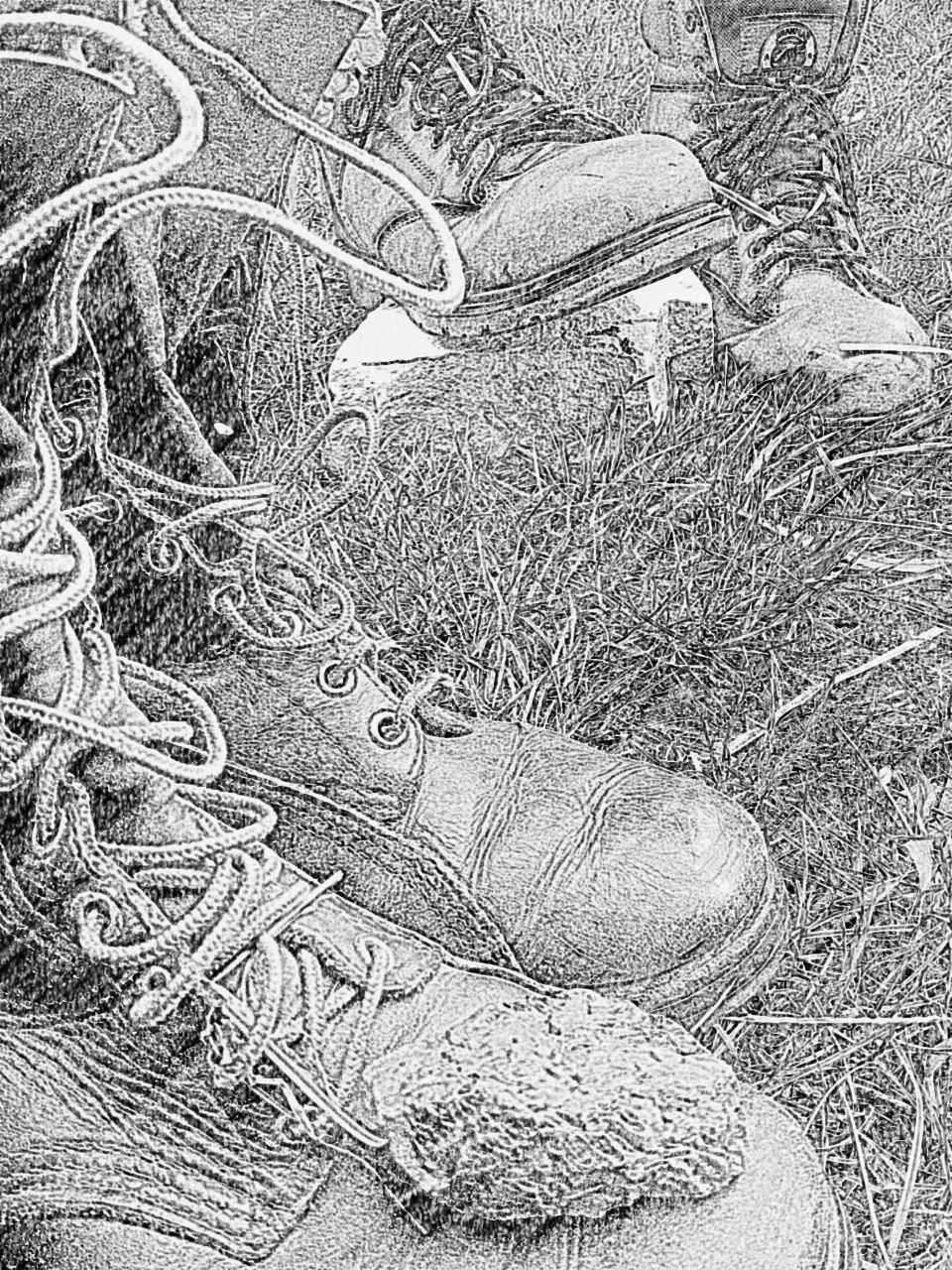 hiking boots (sketch art edit)