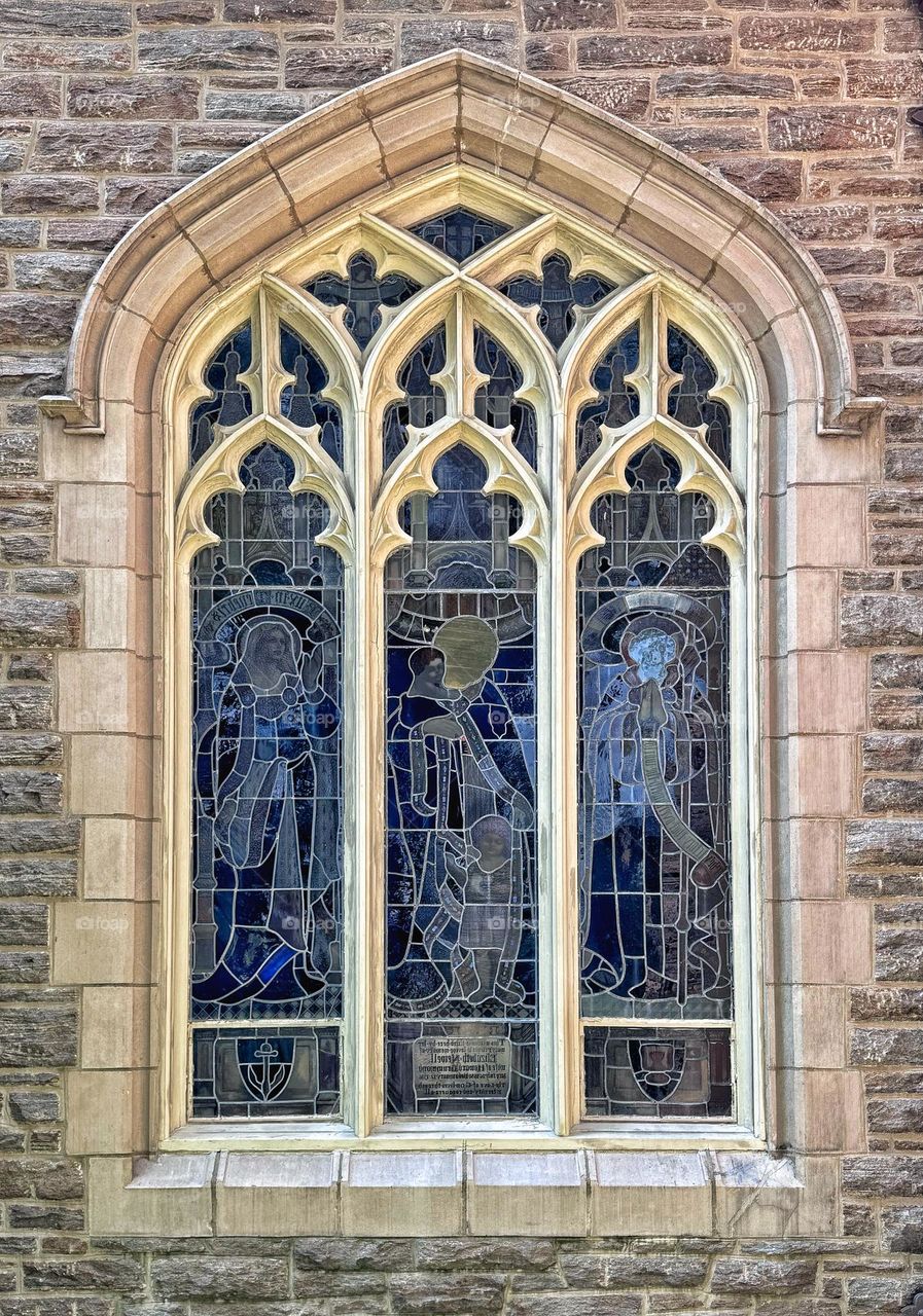 Stained glass window at a church in Connecticut 