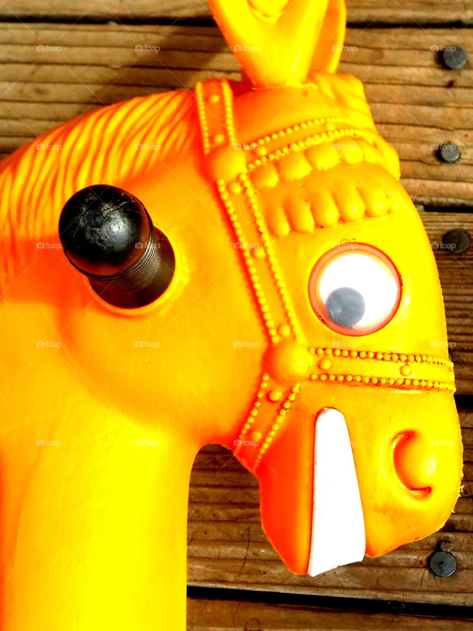 Yellow Antique Toy Donkey