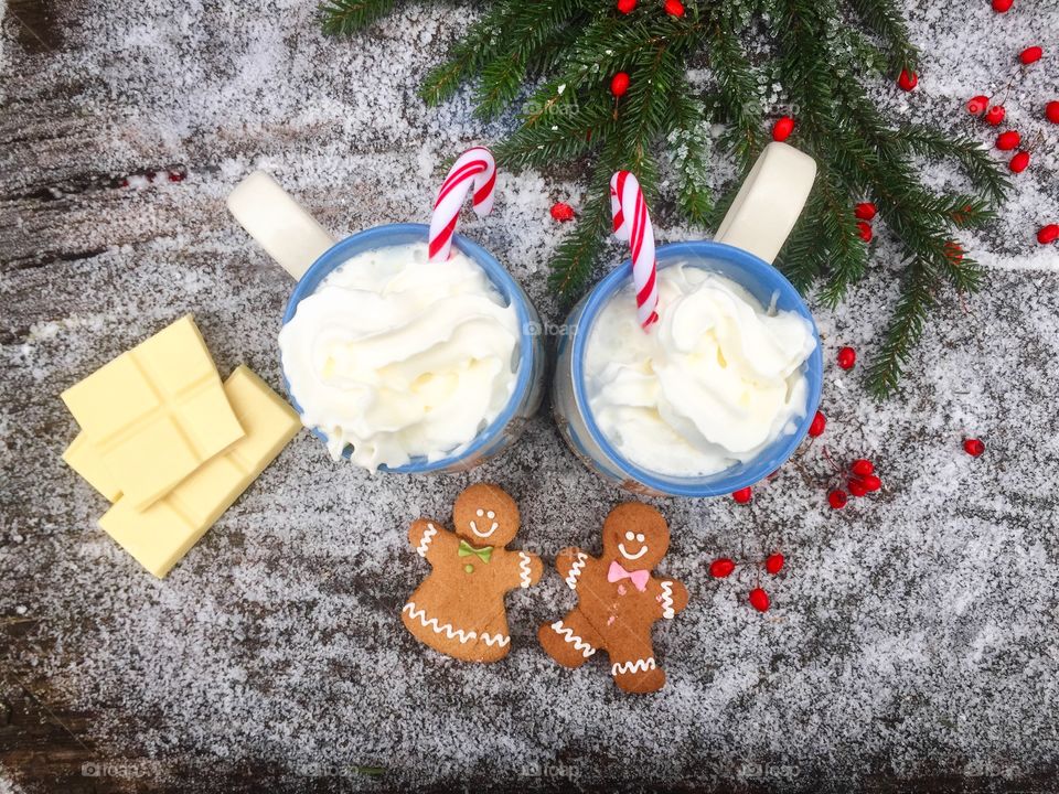 Cookies and hot chocolate