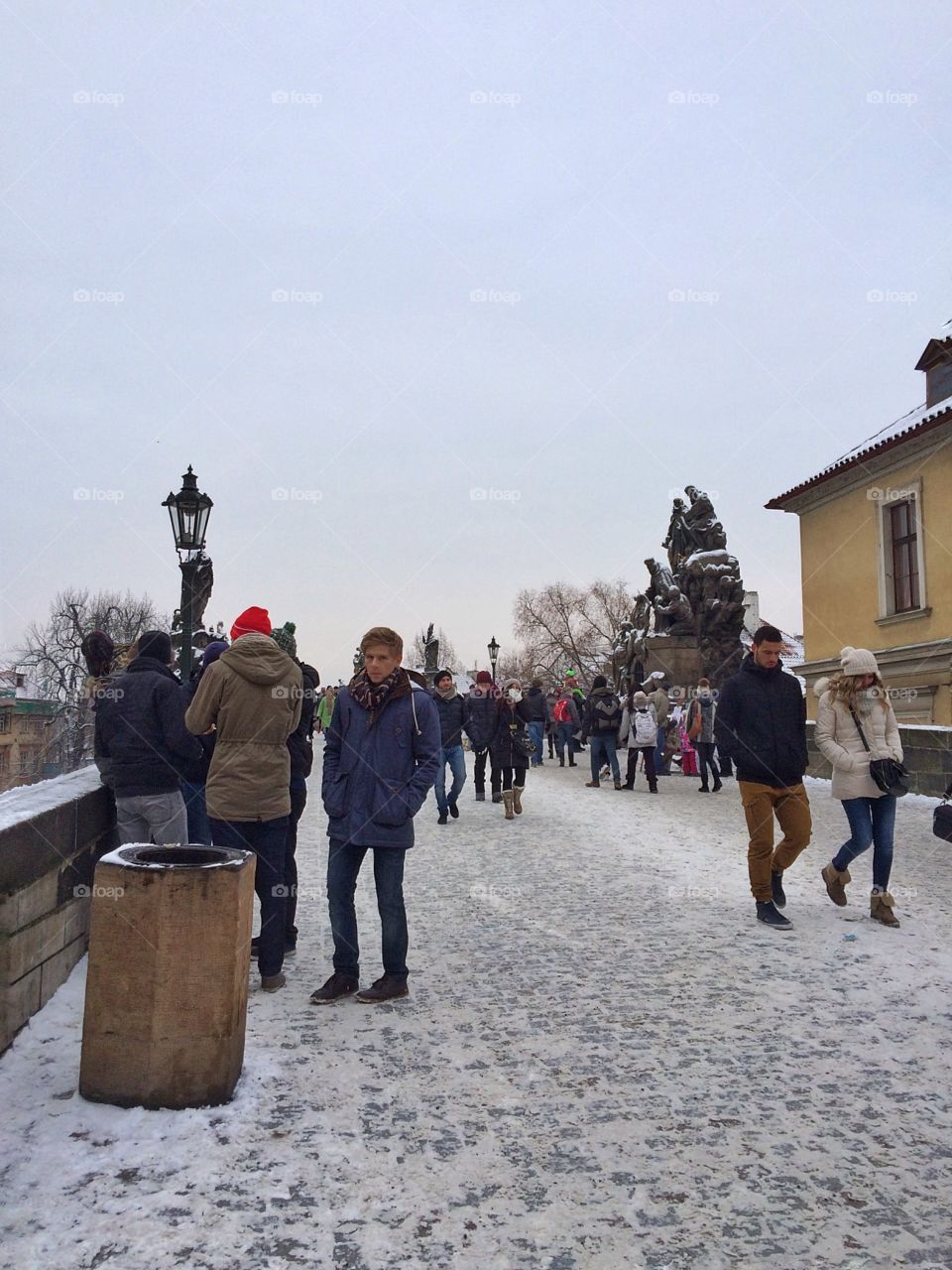 People on the bridge 