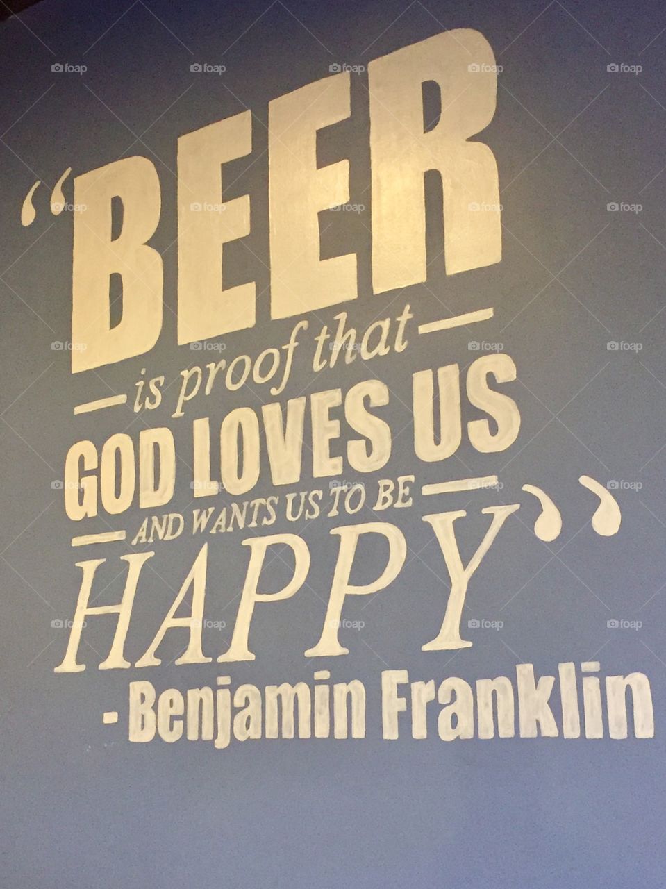 Beer quote on the wall at a local brewery