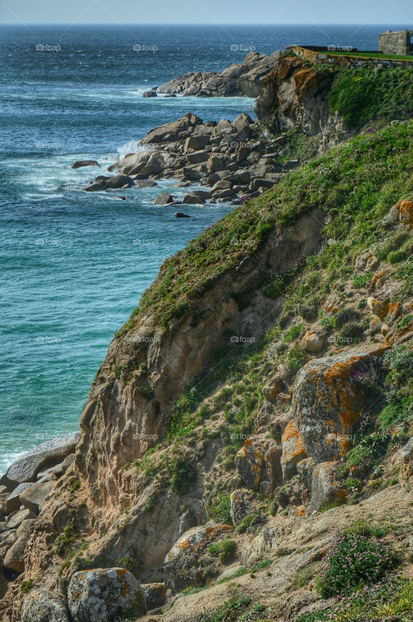 Cliffs at La Lanzada beach, Galicia