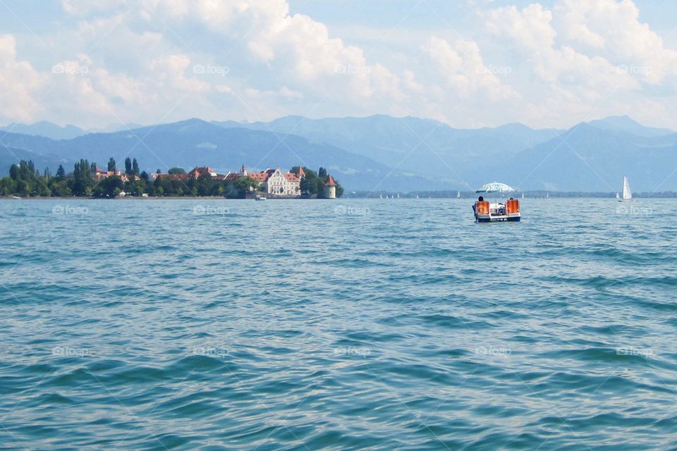 Paddle boat on Lake Constance 