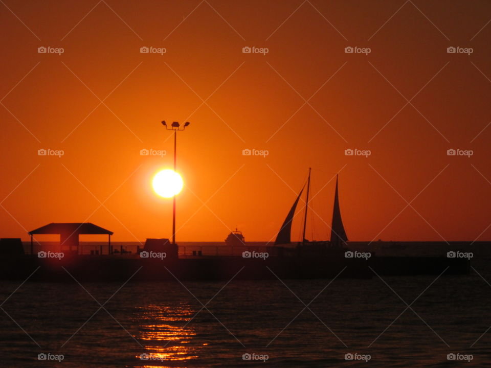 sunset at Mallory square key West
