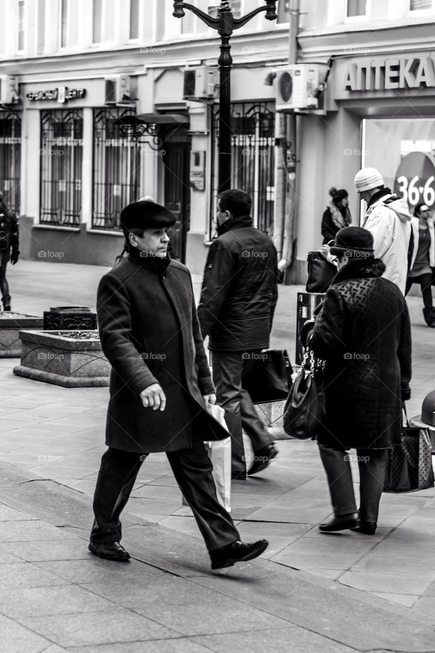 Group of people walking on street