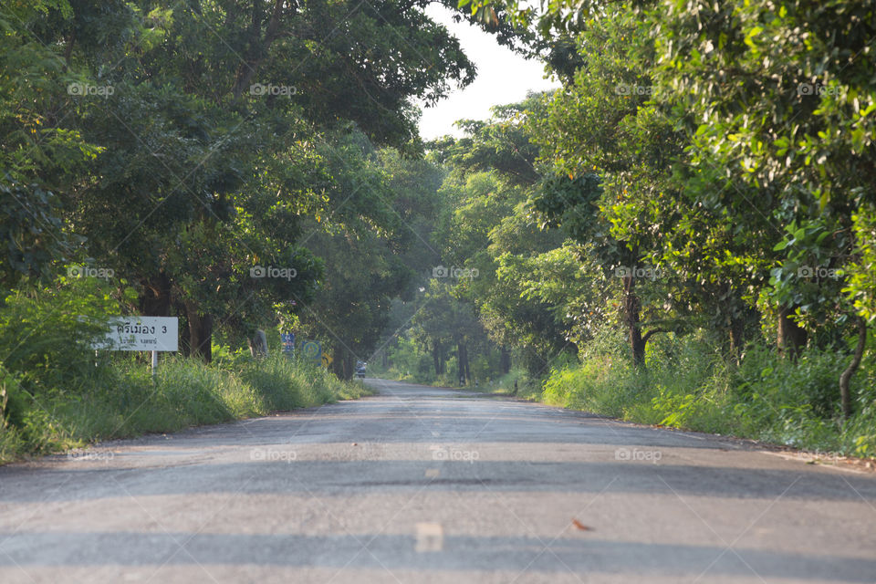 Local road in Thailand 